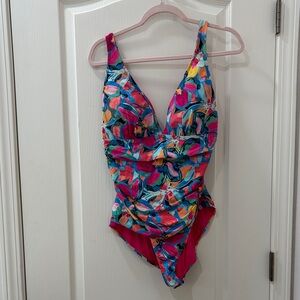 Anne Cole Vibrant Floral One Piece Swimsuit